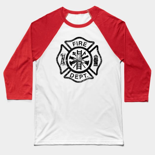 Firefighter Department Baseball T-Shirt by Scar